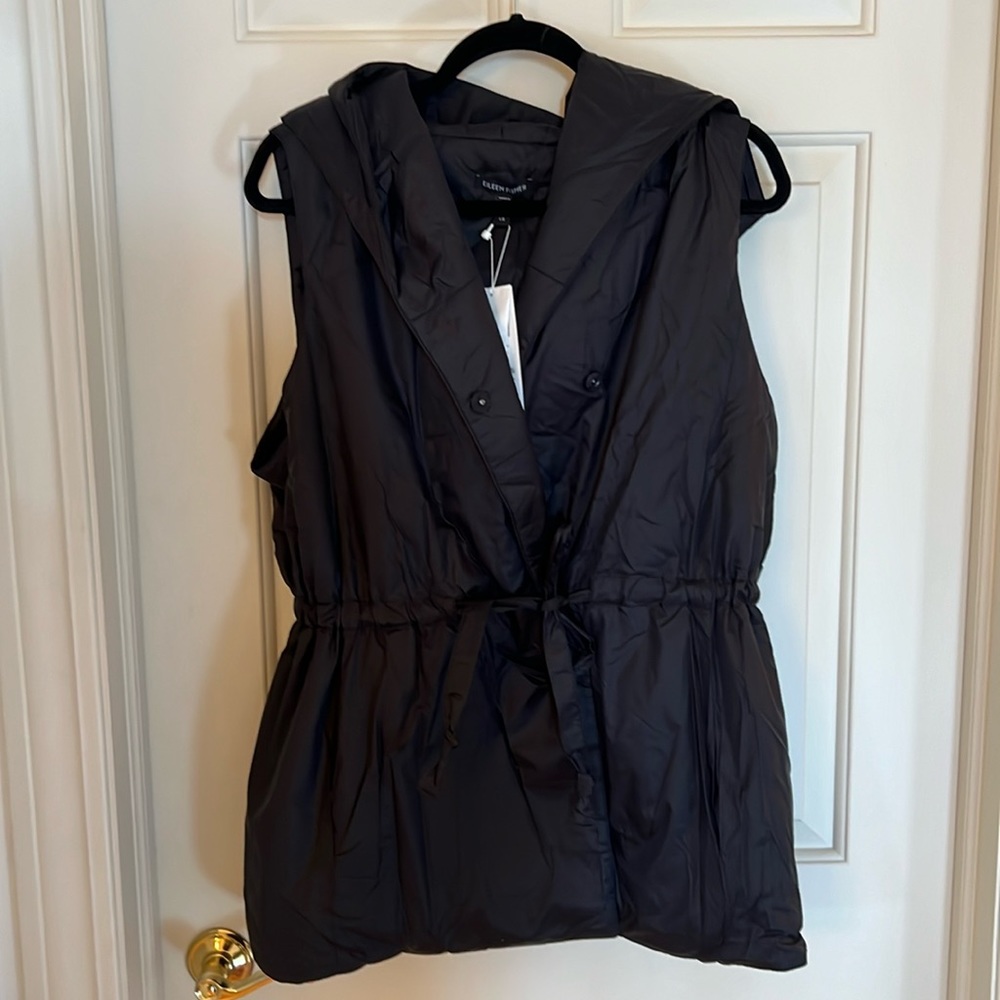 Eileen Fisher Hooded Drawstring Vest